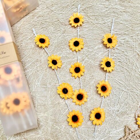 White Sunflower Centerpieces for Table, 12pcs Artificial Flower Vase Filler for Floating Candle Centerpieces and Wedding Decorations (White) in Saudi Arabia