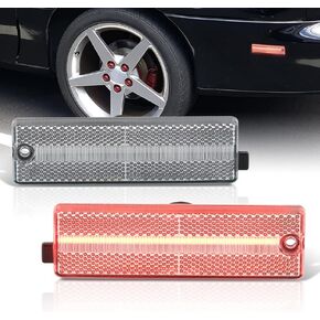 AJP Distributors Clear Red LED Rear Bumper Side Markers Lights Lamps Compatible/Replacement For Chevrolet Chevy Camaro 1993 1994 1995 1996 1997 1998 1999 2000 2001 2002 93 94 95 96 97 98 99 00 01 02 in Kuwait
