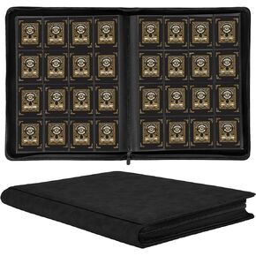 حافظة بطاقات تجارية تحتوي على أكثر من 1000 جيب، حافظة بطاقات تجارية تحتوي على 16 جيبًا، مجلد ألبوم بطاقات تجارية للتحميل الجانبي بدون حلقة لـ TCG، MTG، البطاقات الرياضية (أسود) in Kuwait