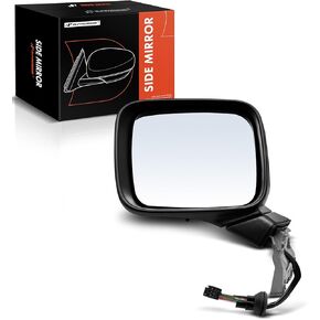 A-Premium Pair (2) Driver and Passenger Side Power Door Mirror - Compatible with Jeep BU Series Renegade 2015 2016 2017 2018 - Heated Manual Folding Black Outside Rear View Mirror w/Turn Signal in Kuwait