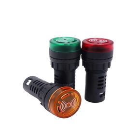 LED Flash Buzzer 16-22SM Flashing Light Power Working Indicator Sound and Light Alarm 22mm(AD16 22SMACDC ACDC 24V Green) in Kuwait