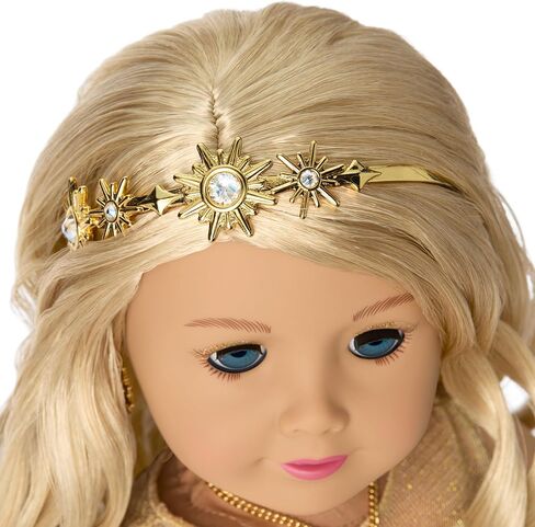دمية American Girl 2025 Glimmering Gold Holiday Collector، ذات عيون زرقاء فاتحة، وشعر أشقر طويل مموج، للأعمار من 8 سنوات فما فوق in Saudi Arabia