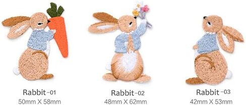 Cute Rabbit Embroidery Patches,Easter Bunny Patches,Iron On Patches for Backpack Jackets Clothes Bag in Saudi Arabia