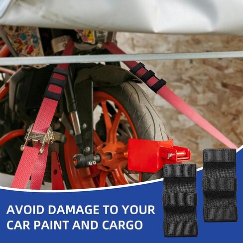 8 Pcs Tie Down Strap Protector Sleeve 2.5 x 5.9 Inches Universal Protective Sleeves for Ratchet Straps Protective Strap Protector for Preventing Damage to Boat in Saudi Arabia