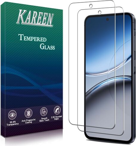 KAREEN (2 Pack) For Samsung Galaxy A02s / Galaxy A02 Screen Protector, HD Tempered Glass Film, Anti Scratch, 9H Hardness, Touch Sensitive in Kuwait
