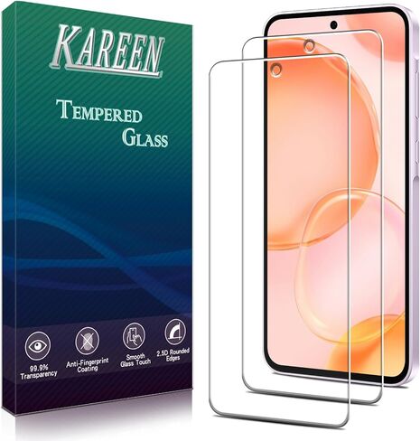 KAREEN (2 Pack) For Samsung Galaxy A02s / Galaxy A02 Screen Protector, HD Tempered Glass Film, Anti Scratch, 9H Hardness, Touch Sensitive in Kuwait