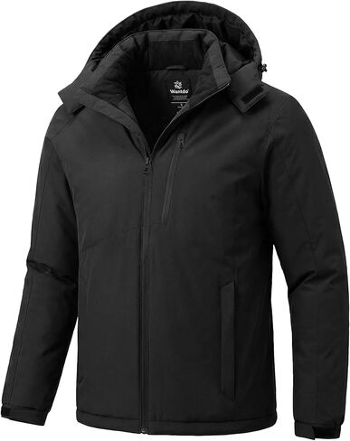 Wantdo Men's Mountain Waterproof Ski Jacket Windproof Rain Jacket Winter Warm Snow Coat in Saudi Arabia