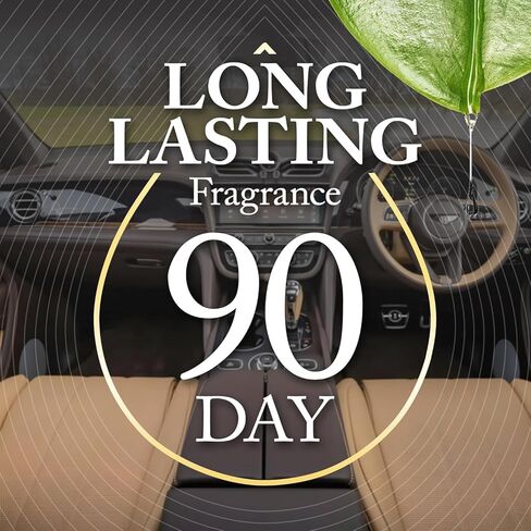 Luxury Perfume Scented Car Air Freshener for Summer - Hanging Essential Oil Diffuser with 90-Day Long-Lasting Fragrance, Non-Toxic & Eco, Premium Gift for Men/Women(Pacific Ocean Breeze, 2 x 8ml) in Kuwait