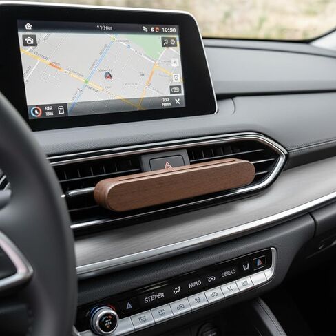 2Pcs Wood Car Air Freshener Perfume Vent Clip Car Perfume Diffuser with 8 Essential Oil Sticks Interior Car Vent Diffuser Clips For Cars Office Kitchen Bathroom Accessories in Saudi Arabia