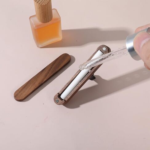 2Pcs Wood Car Air Freshener Perfume Vent Clip Car Perfume Diffuser with 8 Essential Oil Sticks Interior Car Vent Diffuser Clips For Cars Office Kitchen Bathroom Accessories in Saudi Arabia