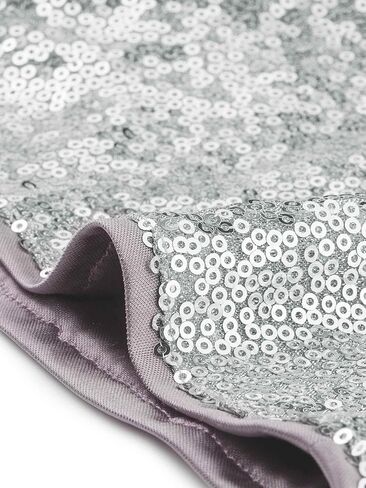 Allegra K Sequin Shorts for Women's Midrise Solid Zipper Elastic Waist Sparkle Cocktail Night Out Shorts in Saudi Arabia