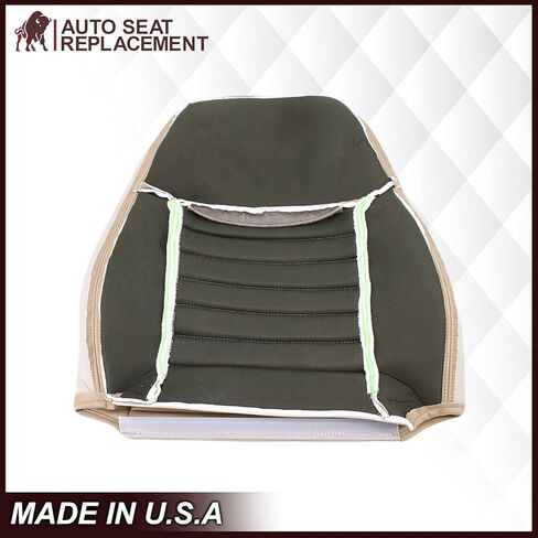 1999 2000 2001 2002 2003 2004 Compatible with Ford Mustang GT Convertible Replacement Synthetic Leather Seat Cover, Fits Both Driver and Passenger (Medium Parchment Tan, Front (2 Bottom & 2 Top)) in Saudi Arabia