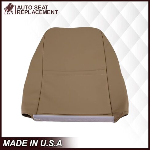 1999 2000 2001 2002 2003 2004 Compatible with Ford Mustang GT Convertible Replacement Synthetic Leather Seat Cover, Fits Both Driver and Passenger (Medium Parchment Tan, Front (2 Bottom & 2 Top)) in Saudi Arabia