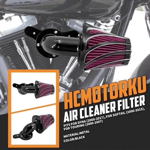 Air Filter Air Cleaner Kit Fit for Harley Touring Sportster XL Softail Dyna (D For M8 Touring Trike17-UP,Softail 18-UP) in Saudi Arabia