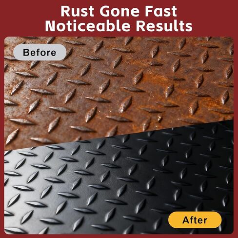 Rust Converter Remover Paint for Metal, 3-in-1 Long-lasting Rust Inhibitor&Primer, Quick-Dry Coating for Automotive, Trailer, Chassis and Tools, Water-Based & VOC-free Reformer for Metal- 35oz Black in Kuwait