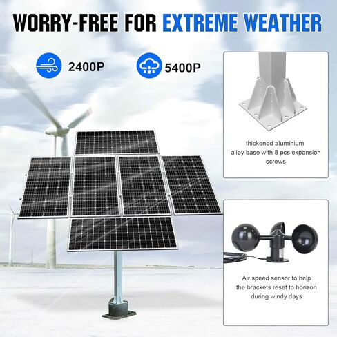 ECO-WORTHY Solar Panel Dual Axis Tracking System (Increase 40% Power) with Tracker Controller, Complete Solar Tracker Kit, Ideal for Different Solar Panels, for Yard/Farm/Field in Saudi Arabia