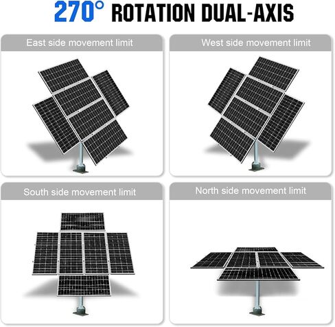 ECO-WORTHY Solar Panel Dual Axis Tracking System (Increase 40% Power) with Tracker Controller, Complete Solar Tracker Kit, Ideal for Different Solar Panels, for Yard/Farm/Field in Saudi Arabia