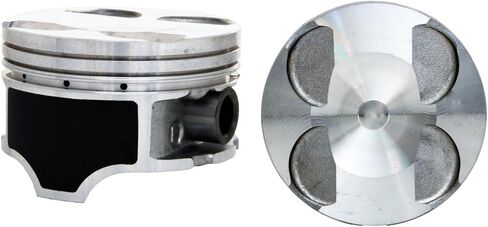 Set of 6 Dish Top Pistons for 98-02 Mazda 2.5L/2497 KL - Coated Skirt | Standard Size | 84.50mm Bore Diameter in Saudi Arabia