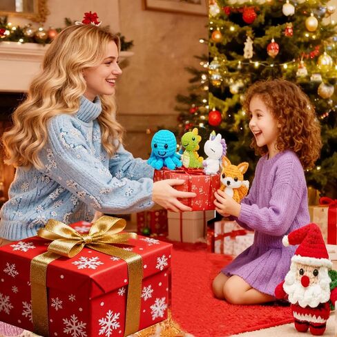 6PCS Crochet Kit for Beginners, Beginners Knitting Kit for Adults, Cute Animals Complete Starter Kit with Step-by-Step Video Tutorials and Instructions, Christmas Gifts for Adults and Friends in Kuwait