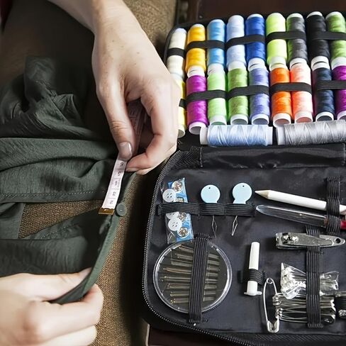 100PCS Sewing Kit Basic Needle and Thread Kit with Sewing Supplies and Accessories for Adults,Beginner,Home,Travel,Emergency in Saudi Arabia