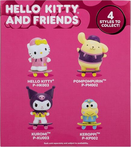 Jazwares Hello Kitty® and Friends - 4" Kuromi™ Premier Figure with a Skateboard - Series 2 - Officially Licensed Sanrio Product from Ages 6+ in Saudi Arabia