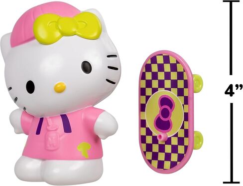 Jazwares Hello Kitty® and Friends - 4" Kuromi™ Premier Figure with a Skateboard - Series 2 - Officially Licensed Sanrio Product from Ages 6+ in Saudi Arabia