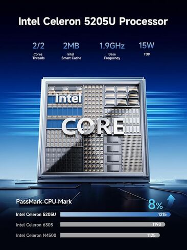 كمبيوتر صغير Bmax B2 Plus معالج إنتل 8 جيجابايت LPDDR4/128 جيجابايت SSD كمبيوتر صغير in Kuwait
