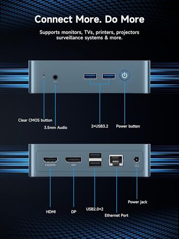 كمبيوتر صغير Bmax B2 Plus معالج إنتل 8 جيجابايت LPDDR4/128 جيجابايت SSD كمبيوتر صغير in Kuwait