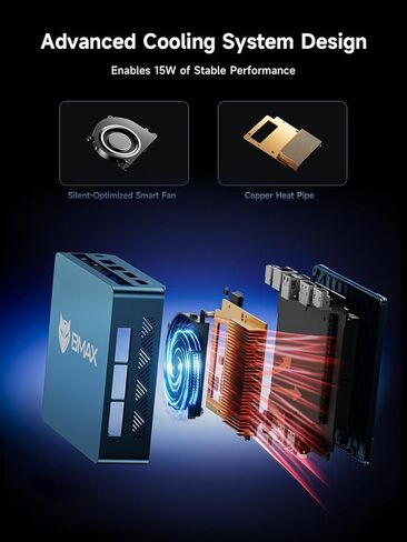 كمبيوتر صغير Bmax B2 Plus معالج إنتل 8 جيجابايت LPDDR4/128 جيجابايت SSD كمبيوتر صغير in Kuwait