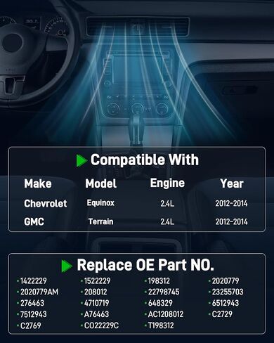 Air Conditioner AC Compressor Fit for Chevrolet Equinox 2.4L (2012-2014), for GMC Terrain 2.4L (2012-2014). Replace 1422229, CO22229C in Saudi Arabia