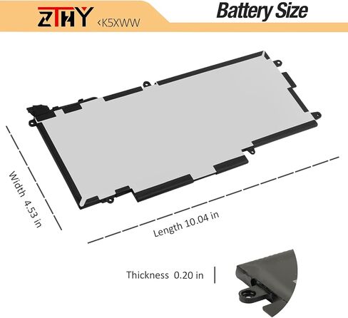 بطارية كمبيوتر محمول ZTHY 51Wh R8D7N متوافقة مع Dell Precision 3540 M3550 Latitude 5400 5410 5500 5510 Inspiron 7590/7591/7791 2 في 1 سلسلة أجهزة الكمبيوتر المحمول H82T6 0C5GV2 0W8GMW 1V1XF 4GVMP 11.4V 3 خلايا in Saudi Arabia