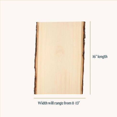 Foggy Bottom Woodworks LLC Premium Basswood Live Edge Plank، 0.69 بوصة × 11 إلى 14 بوصة × 16 بوصة، 4 عبوات in Kuwait