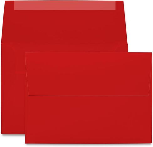 25 Pack Red A2 Envelopes - 5 3/4 x 4 3/8 - Invitation & Greeting Card Envelopes for Christmas, Valentines, and Patriotic Holidays in Saudi Arabia