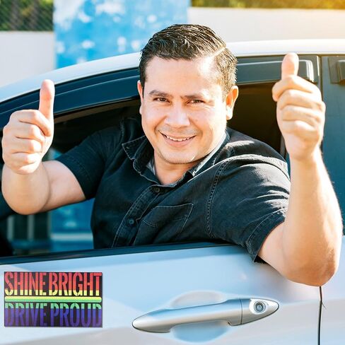 LGBTQ Car Magnet, Highly Reflective Rainbow Gay Car Bumper Sticker Fridge Surface Pride Decoration Funny Magnetic Sign Accessories for Vehicle Truck Window Refrigerator in Saudi Arabia