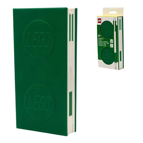 IQ LEGO Locking Dotted Notebook with Gel Pen 1x2 Green (53697) in Saudi Arabia
