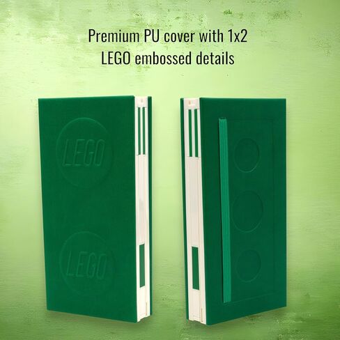 IQ LEGO Locking Dotted Notebook with Gel Pen 1x2 Green (53697) in Saudi Arabia