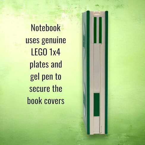 IQ LEGO Locking Dotted Notebook with Gel Pen 1x2 Green (53697) in Saudi Arabia