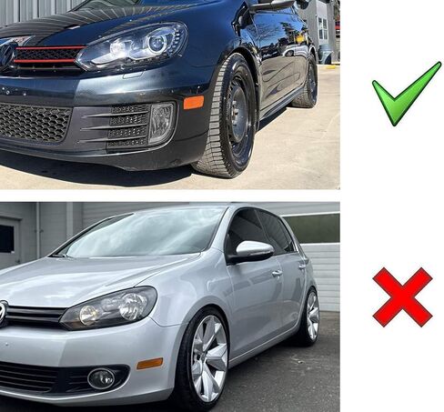 iJDMTOY Euro Smoked Lens Front Bumper Side Marker Light Housing Replacements Compatible with Volkswagen: 2009-2014 MK6 GTI, Replace OEM Amber Sidemarker Lamps in Saudi Arabia