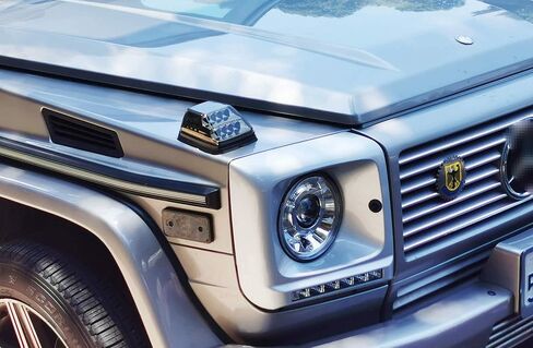 iJDMTOY Smoked Black Front/Rear Side Marker Lamp Lenses Compatible With 2002-2014 Mercedes W463 G-Class G500 G550 G55 G63 AMG, Replace Front/Back OEM Amber/Red Sidemarkers in Saudi Arabia
