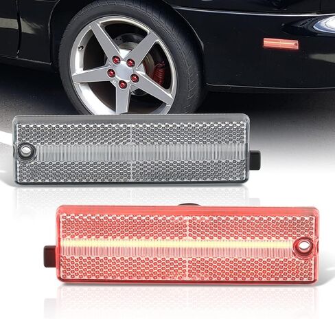 AJP Distributors Clear Red LED Rear Bumper Side Markers Lights Lamps Compatible/Replacement For Chevrolet Chevy Camaro 1993 1994 1995 1996 1997 1998 1999 2000 2001 2002 93 94 95 96 97 98 99 00 01 02 in Kuwait