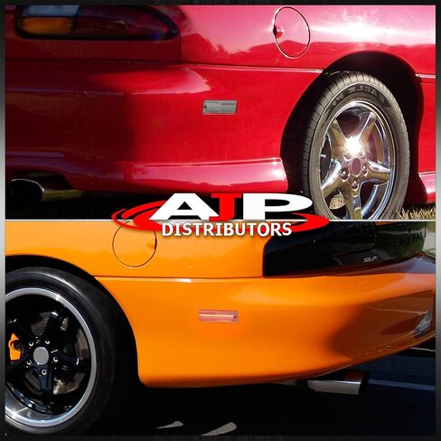 AJP Distributors Clear Red LED Rear Bumper Side Markers Lights Lamps Compatible/Replacement For Chevrolet Chevy Camaro 1993 1994 1995 1996 1997 1998 1999 2000 2001 2002 93 94 95 96 97 98 99 00 01 02 in Kuwait