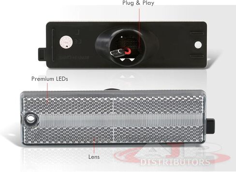 AJP Distributors Clear Red LED Rear Bumper Side Markers Lights Lamps Compatible/Replacement For Chevrolet Chevy Camaro 1993 1994 1995 1996 1997 1998 1999 2000 2001 2002 93 94 95 96 97 98 99 00 01 02 in Kuwait