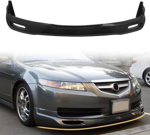 Front Bumper Lip Spoiler Compatible with 2004-2006 Acura TL, PU JDM Style Add-on Front Splitter Air Dam Chin Protector, Black in Saudi Arabia