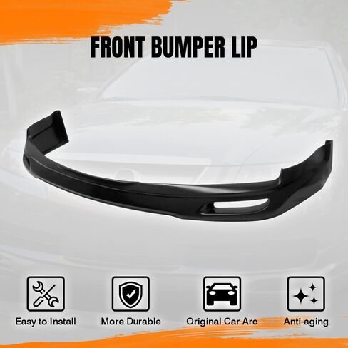 Front Bumper Lip Spoiler Compatible with 2004-2006 Acura TL, PU JDM Style Add-on Front Splitter Air Dam Chin Protector, Black in Saudi Arabia