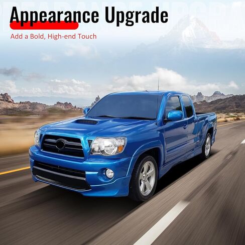 حافة ممتصة للصدمات الأمامية من IKON MOTORSPORTS، متوافقة مع Toyota Tacoma 2005-2011، نمط IKON غير مطلي باللون الأسود من البولي يوريثان من البولي يوريثين، فاصل حماية للذقن، قطعتان in Kuwait