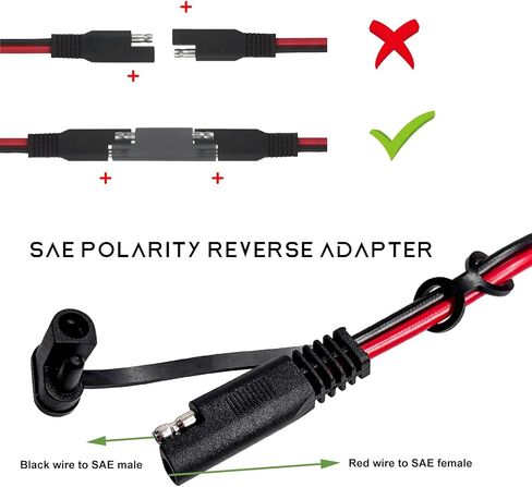 6 FT SAE to O Ring Terminal Harness, 14 AWG Battery Charger Cord Connector with 15A Protection Fuse, 2 Pin Quick Disconnect Plug Terminal Assembly for Motorcycle Car Tractor in Saudi Arabia