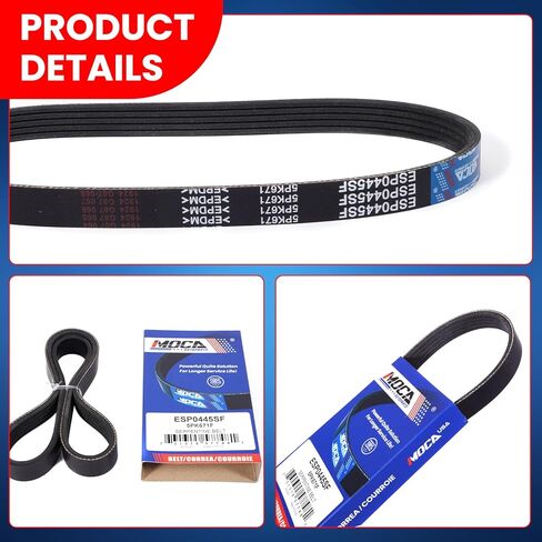 MOCA Accessory Drive Belt 5PK671F Compatible with 2004-2009 for Mazda 3 2.0L/ 2.3L & 2006-2010 for Mazda 5 2.3L in Saudi Arabia