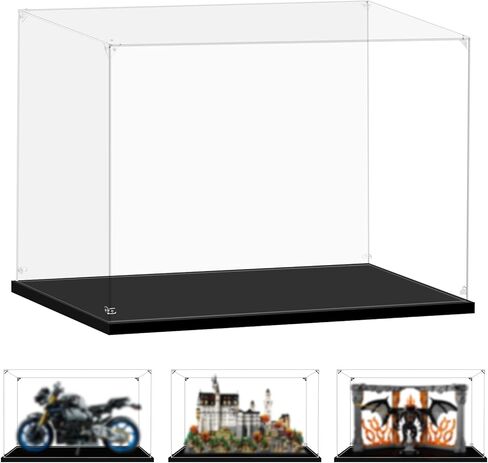 Acrylic Display Case for Lego 21335 Motorized Lighthouse, 11.81x11.81x22.83inches (30x30x58cm), Protect Your Collectibles from Dust with a Clear Showcase in Kuwait