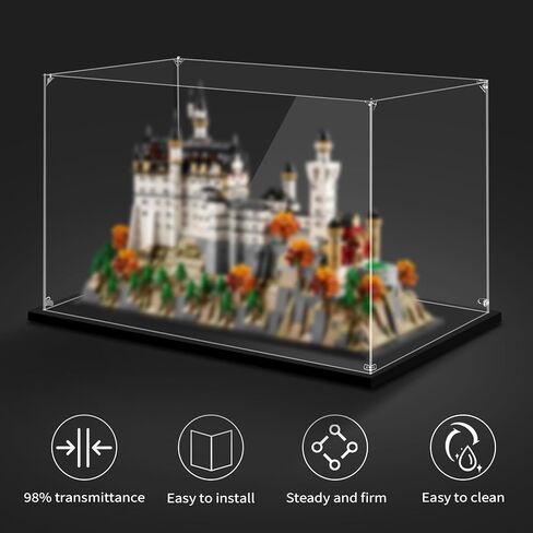 Acrylic Display Case for Lego 21335 Motorized Lighthouse, 11.81x11.81x22.83inches (30x30x58cm), Protect Your Collectibles from Dust with a Clear Showcase in Kuwait