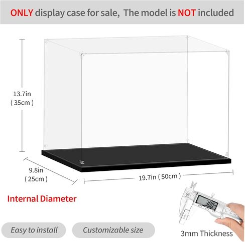 Acrylic Display Case for Lego 21335 Motorized Lighthouse, 11.81x11.81x22.83inches (30x30x58cm), Protect Your Collectibles from Dust with a Clear Showcase in Kuwait